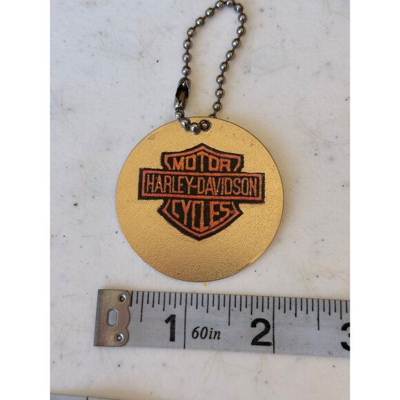Set of 9 Harley-Davidson Motorcycle Tag Keychains (Various Designs) 2" Diameter - Picture 4 of 6